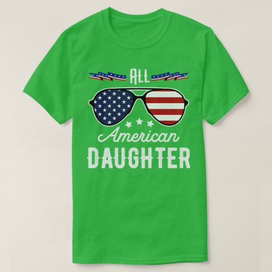 Alle Amerikaanse dochters op 4 juli Zonnebrillen ( T-shirt (Design voorkant)