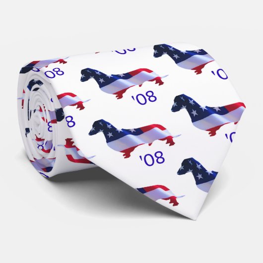 Alle Amerikaanse doxie Stropdas (Opgerold)