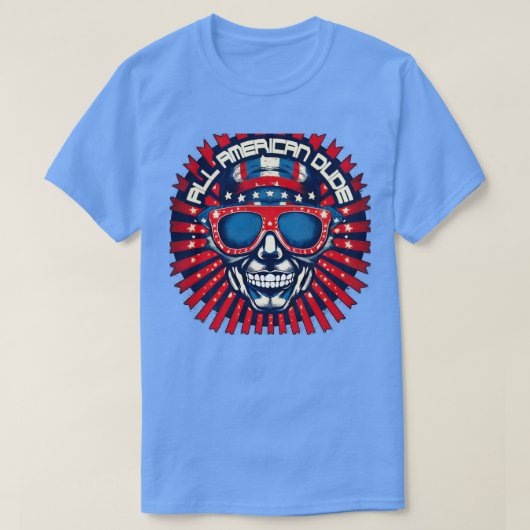 Alle Amerikaanse Dude 2 T-shirt (Design voorkant)