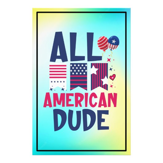 Alle Amerikaanse Dude-96993 Foto Afdruk (Voorkant)