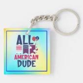 Alle Amerikaanse Dude-96993 Sleutelhanger (Achterkant)