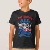 Alle amerikaanse familie op 4 juli patriottische m t-shirt (Voorkant)