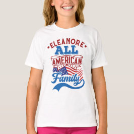 Alle amerikaanse familie op 4 juli patriottische m t-shirt