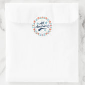 Alle Amerikaanse Gingham sticker (Tas)