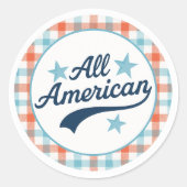 Alle Amerikaanse  Gingham sticker (Voorkant)