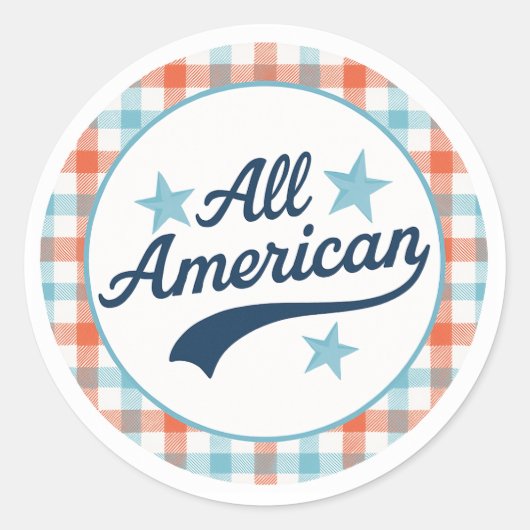 Alle Amerikaanse Gingham sticker (Voorkant)