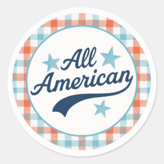 Alle Amerikaanse  Gingham sticker