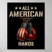 Alle Amerikaanse Handen Boksen Patriottische Ameri Poster (Voorkant)