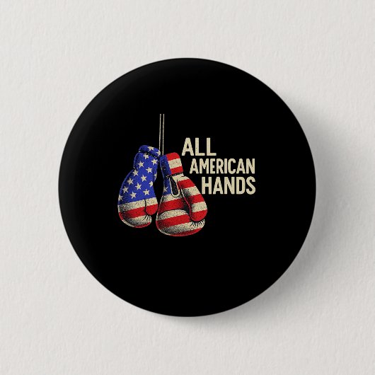 Alle Amerikaanse Handen Bokshandschoenen - Patriot Ronde Button 5,7 Cm (Voorkant)