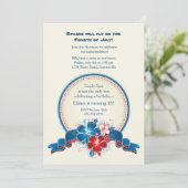 Alle Amerikaanse Hibiscus uitnodiging (Staand voorkant)