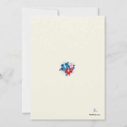 Alle Amerikaanse Hibiscus uitnodiging (Achterkant)