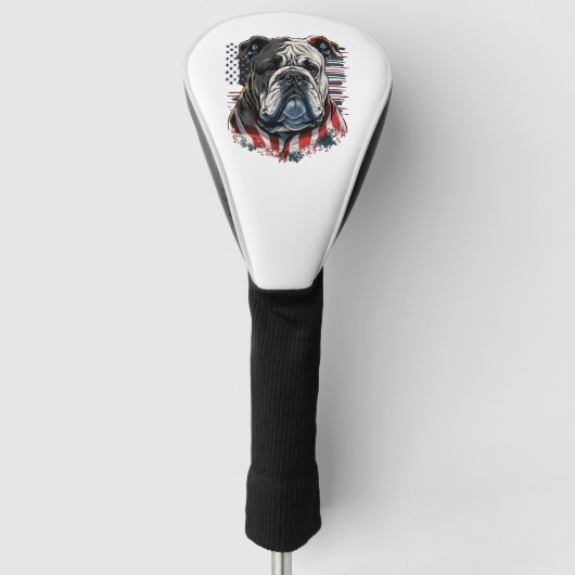 ALLE AMERIKAANSE HONDENliefhebbers engels bulldog Golfheadcover (Voorkant)