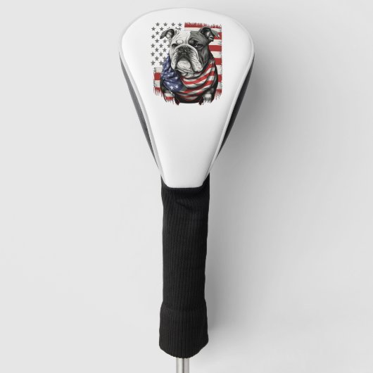 ALLE AMERIKAANSE HONDENliefhebbers engels bulldog Golfheadcover (Voorkant)