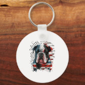 ALLE AMERIKAANSE HONDENliefhebbers engels bulldog Sleutelhanger (Voorkant)