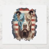 ALLE AMERIKAANSE HONDENliefhebbers pitbull 1 Sparkling Wijnetiket (Enkel label)