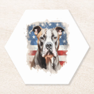 ALLE AMERIKAANSE HONDENliefhebbers pitbull Kartonnen Onderzetters