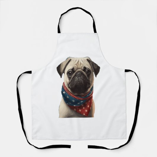 ALLE AMERIKAANSE HONDENliefhebbers Pug 2 Schort (Voorkant)
