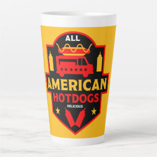 Alle Amerikaanse hotdogs Foodies Latte Mok