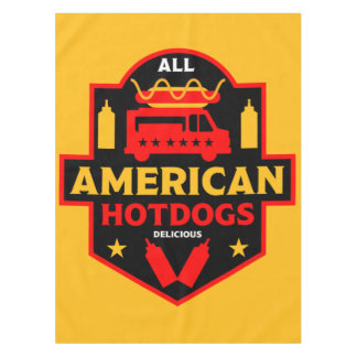 Alle Amerikaanse hotdogs Foodies Tafelkleed
