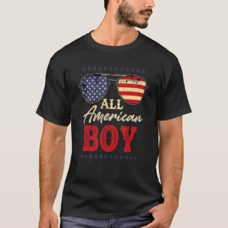 Alle Amerikaanse jongen 4 juli ons Kinder zon T-shirt