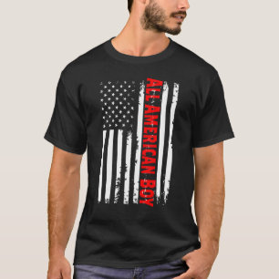 Alle Amerikaanse jongen op 4 juli Amerikaans Amer T-shirt