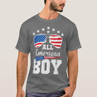 Alle Amerikaanse jongen op 4 juli van de Matching  T-shirt