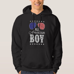 Alle Amerikaanse jongen op 4 juli Zonnebrillen geb Hoodie