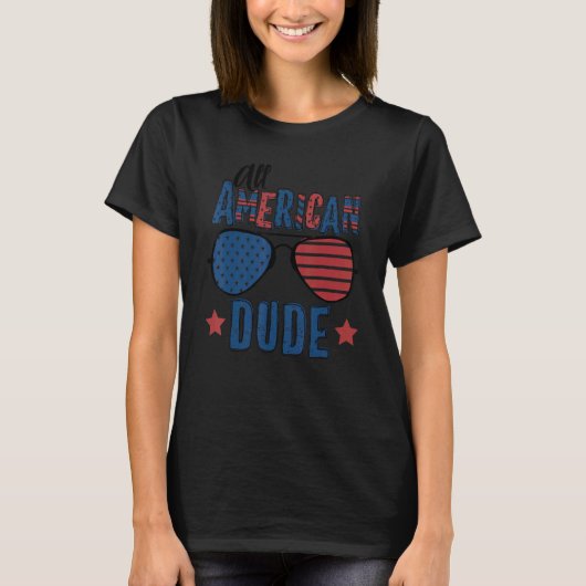 Alle Amerikaanse Kerel 4 juli Zonnebrillen Kinder T-shirt (Voorkant)