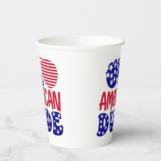 Alle Amerikaanse kerel Papieren Bekers (Links)