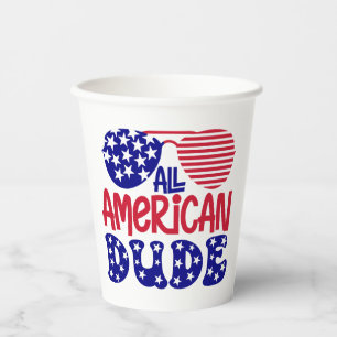 Alle Amerikaanse kerel Papieren Bekers
