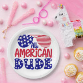 Alle Amerikaanse kerel Papieren Bordje (Feest)