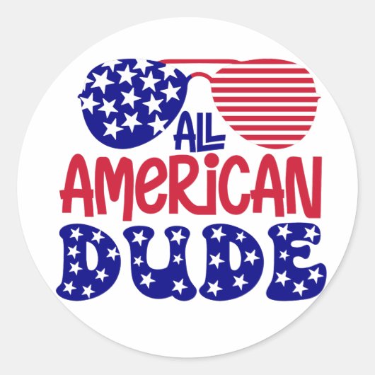 Alle Amerikaanse kerel Ronde Sticker (Voorkant)