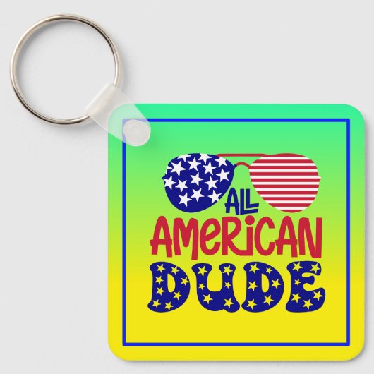 Alle Amerikaanse kerel Sleutelhanger (Voorkant)