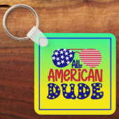 Alle Amerikaanse kerel Sleutelhanger (Voorkant)