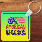 Alle Amerikaanse kerel Sleutelhanger (Achterkant)