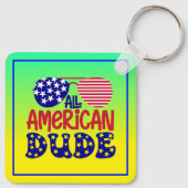 Alle Amerikaanse kerel Sleutelhanger (Achterkant)