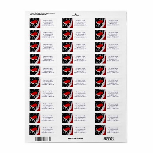 Alle Amerikaanse kerst Etiket (Full Sheet)