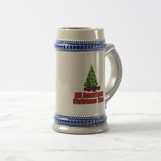 Alle Amerikaanse kerstboom met bier Bierpul (Voorkant rechts)