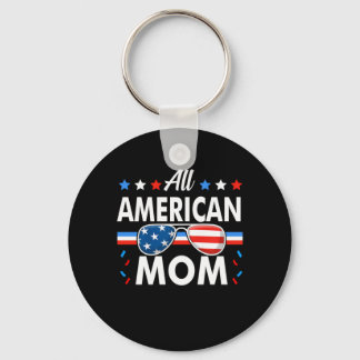 Alle Amerikaanse mam op 4 juli Familie Matching Sleutelhanger