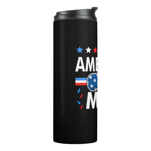 Alle Amerikaanse mam op 4 juli Familie Matching Thermosbeker (Gedraaid links)