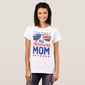 Alle Amerikaanse mam op 4 juli Moederdag vrouwen S T-shirt (Voorkant volledig)
