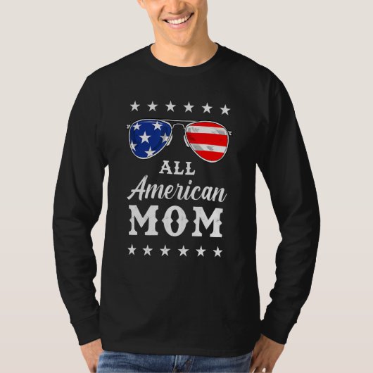 Alle Amerikaanse mam op 4 juli T-shirt (Voorkant)