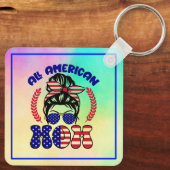 Alle Amerikaanse mam Sleutelhanger (Achterkant)