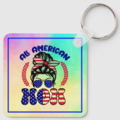 Alle Amerikaanse mam Sleutelhanger (Achterkant)