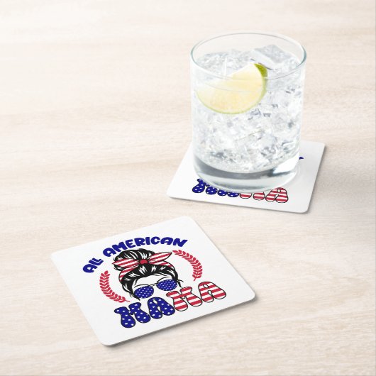 Alle Amerikaanse mama Kartonnen Onderzetters (Insitu)