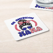 Alle Amerikaanse mama Kartonnen Onderzetters (Schuin)