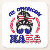 Alle Amerikaanse mama Kartonnen Onderzetters (Voorkant)