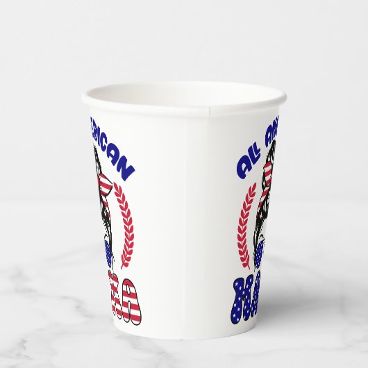 Alle Amerikaanse mama Papieren Bekers (Rechts)