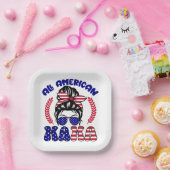 Alle Amerikaanse mama Papieren Bordje (Feest)