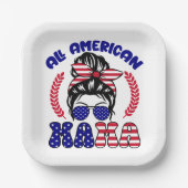 Alle Amerikaanse mama Papieren Bordje (Voorkant)